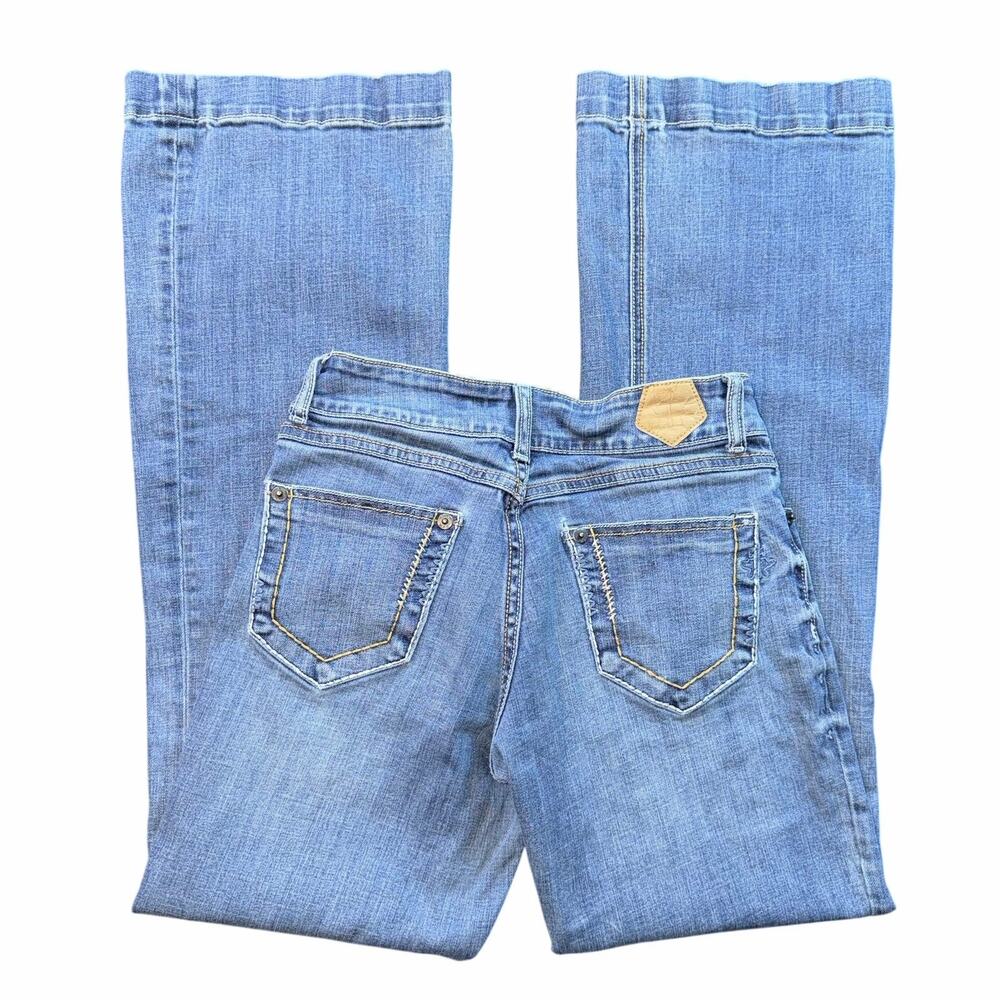 Tin Haul Company Western Trouser Flare Jeans 100% Cotton Denim Wide Leg 28/R y2k - Picture 5 of 9